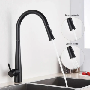 Robinet de cuisine 360 degré Noir ou Inox
