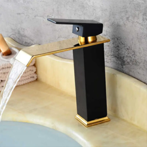 Robinet Lavabo noir -dore