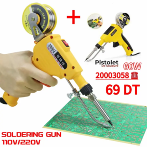 pistolet soudure a étain 60W + rouleau cable étain gratuit