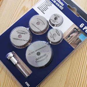 Pack lamme circulaires en acier + mini meuleuse 211 pcs