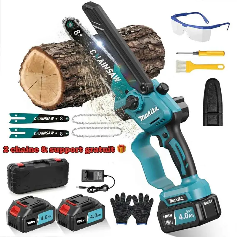 Tronçonneuse Makita 8 pouces (21 cm) – Double batterie 88V 6.0Ah (LED batterie) - الصورة 2
