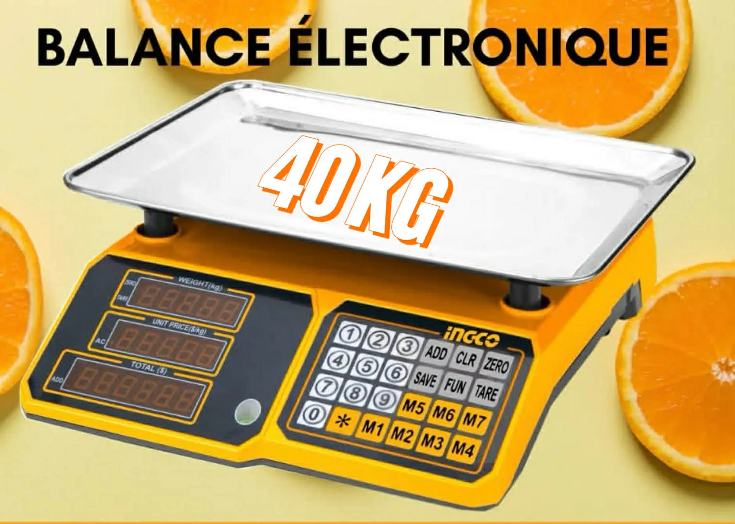 Balance Professionnelle INGCO – Capacité 40 KG - الصورة 2