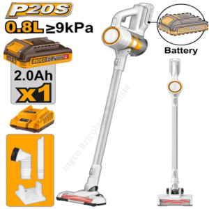 Aspirateur ingco 0.8l 20v