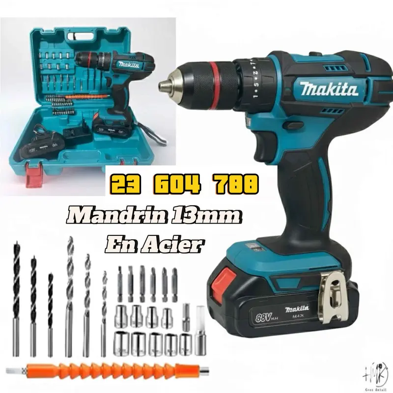 Visseuse perceuse Makita double batterie 55PCS