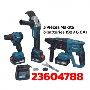 Valise 3 Piéces MAKITA 3 BATTERIE 6.0AH 198V