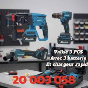 Valise 3 piéces MAKITA Avec 3 Batterie 198V 6.0A