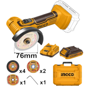 Mini meuleuse d’angle sans fils au lithium-ion (20 V) INGCO