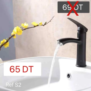 Robinet lavabo Noir mat