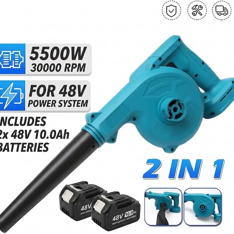 souffleur aspirateur Double batteries 48V