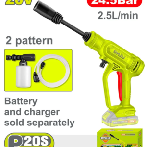 Pistolet Lavage 25Bar 2.5L/min avec batterie 20V DYLLU