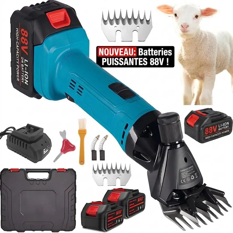 tondeuse les moutons DOUBLE BATTERIE 88V