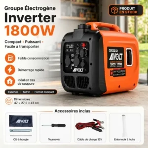 Groupe Électrogène Inverter DINGQI AIVOLT 1800W (ou Générateur Inverter AIVOLT 1800W
