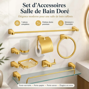 Accessoires Salle de Bain 9 piece